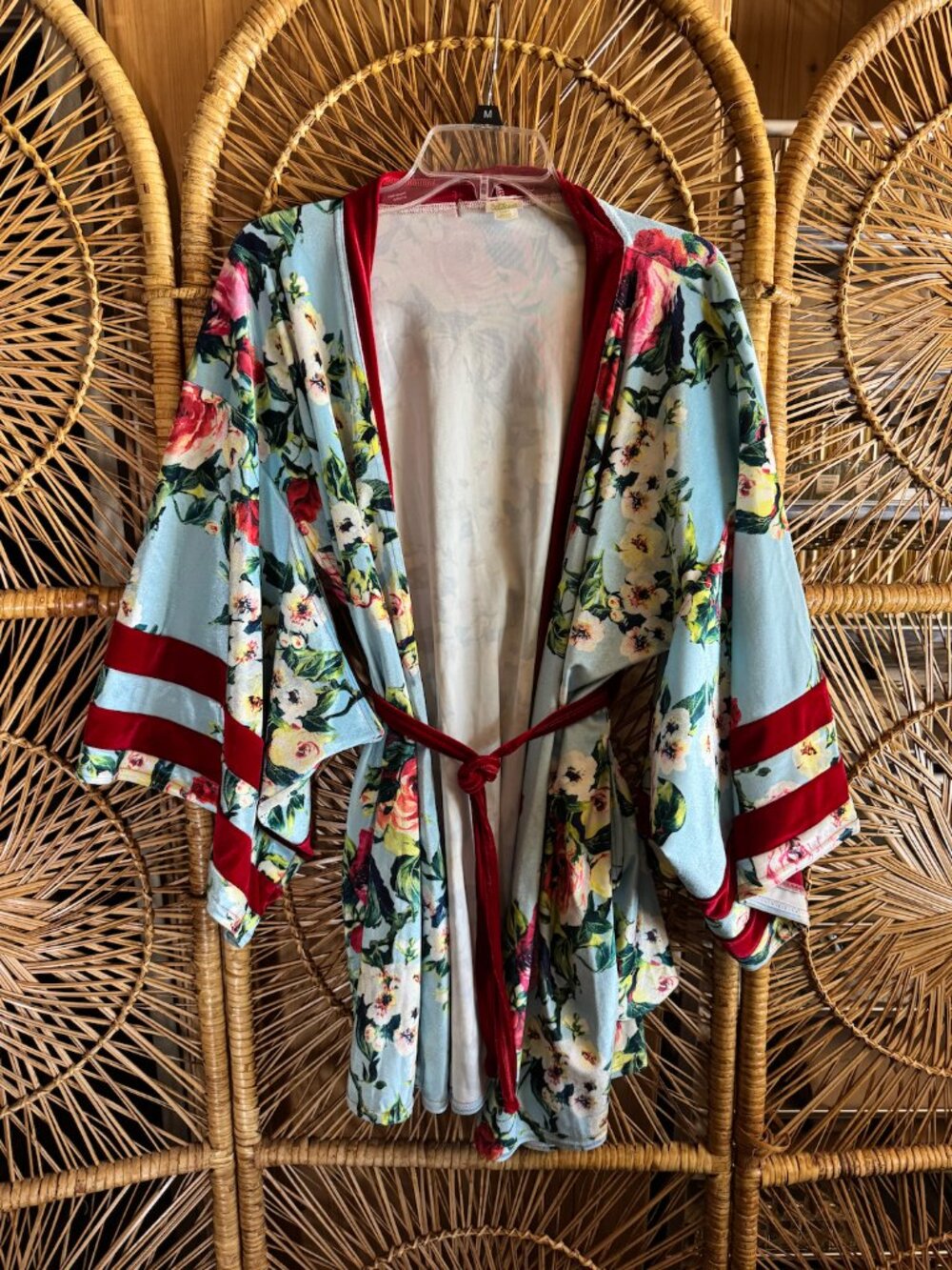 Solstice Intimates Velvet Short Robe | English Rose | One Size